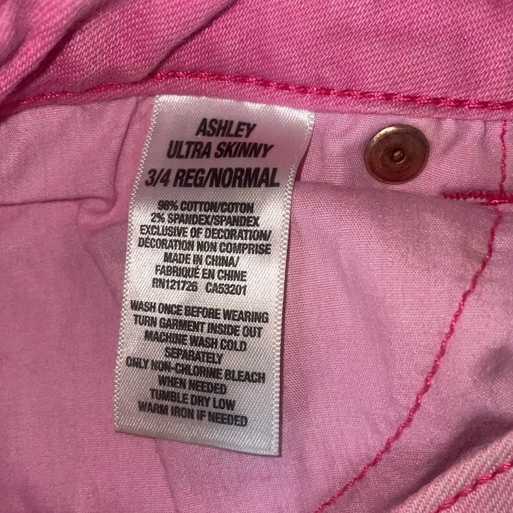 Aeropostale pink ultra skinny Ashley Jeans size 3/4 - Picture 7 of 11